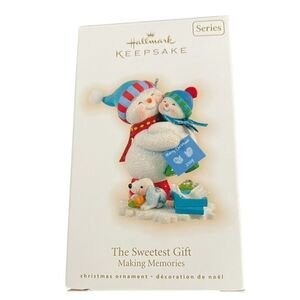 Hallmark Keepsake Ornament Making Memories The Sweetest Gift Snowman Puppy 2009